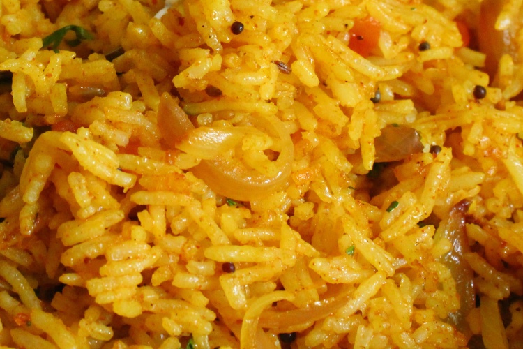 Spiced Rice and Yellow Lentils